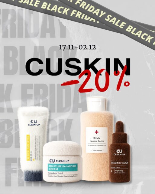 CUSKIN — корейський бренд, який дбає про Вашу шкіру 🖤

Це не просто догляд, а клінічно перевірені формули, створені за участі дерматологів. Максимум ефективності, мінімум шуму — все, щоб ви отримували результат, якому можна довіряти на 100% 🙌🏻

І найприємніше:
на весь асортимент CUSKIN зараз діє знижка –20% 🎉
Такі пропозиції бувають дуже рідко, тож не проґавте свій момент!

Хапайте вигоду на ALL-FACE.COM.UA та у наших магазинах:

📍 Київ — вул. Шота Руставелі, 34
📍 Одеса — вул. Рішельєвська, 13