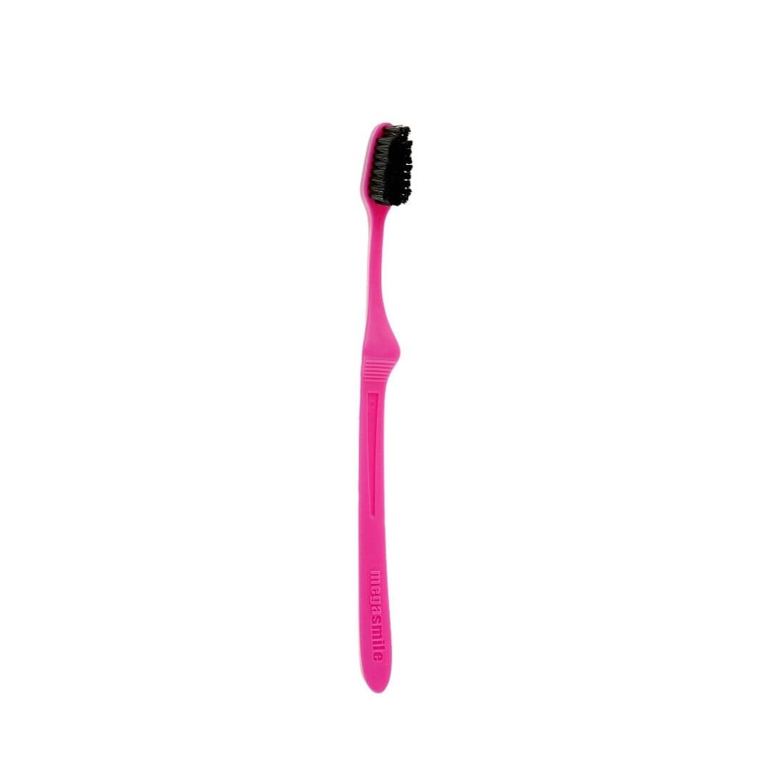Зубна щітка середньої жорсткості Мegasmile Black Whitening Medium Pink