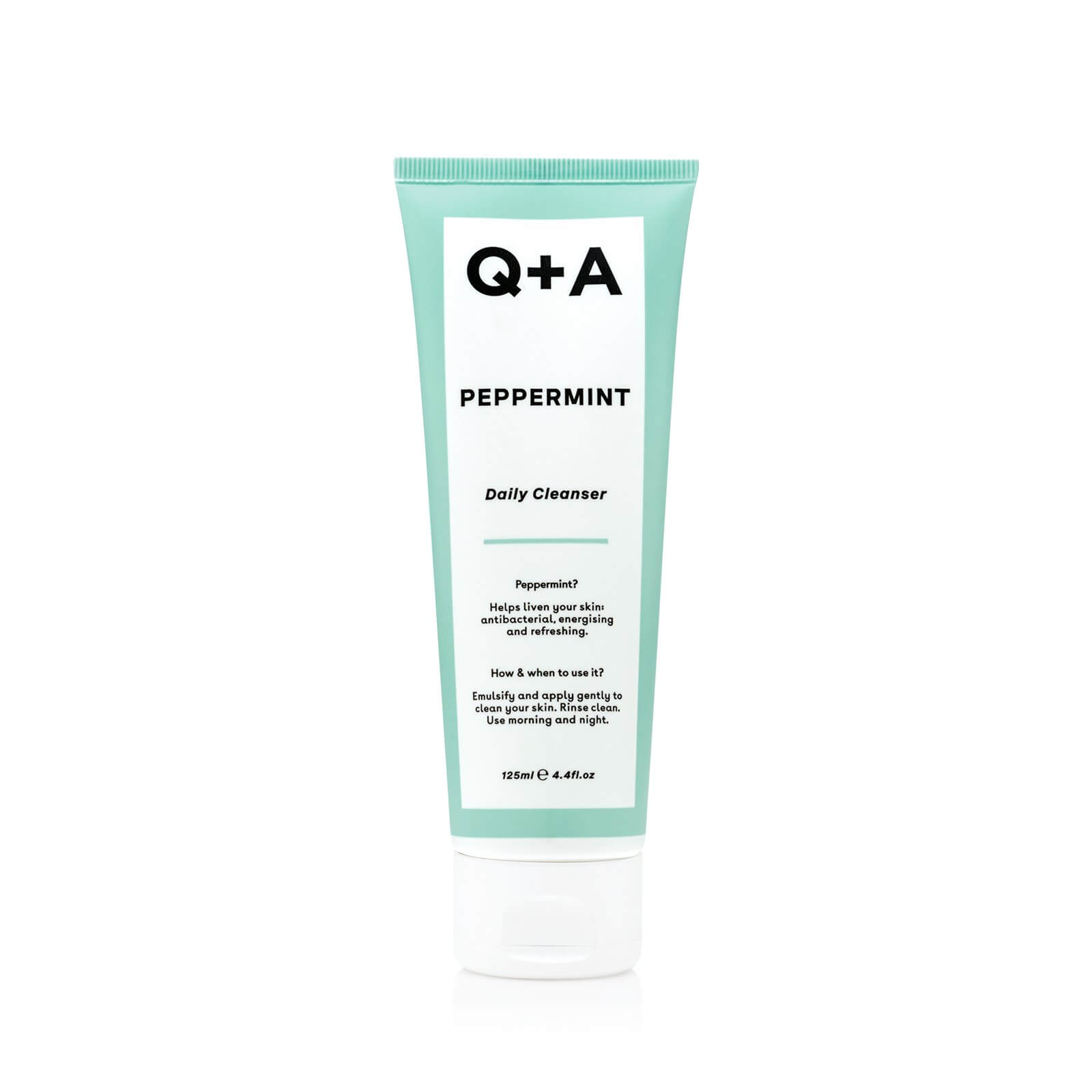 Очищающий гель для лица Q+A Peppermint Daily Cleanser