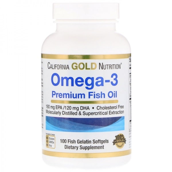 Рыбий жир California Gold Nutrition Omega-3 Premium Fish Oil 100 капсул