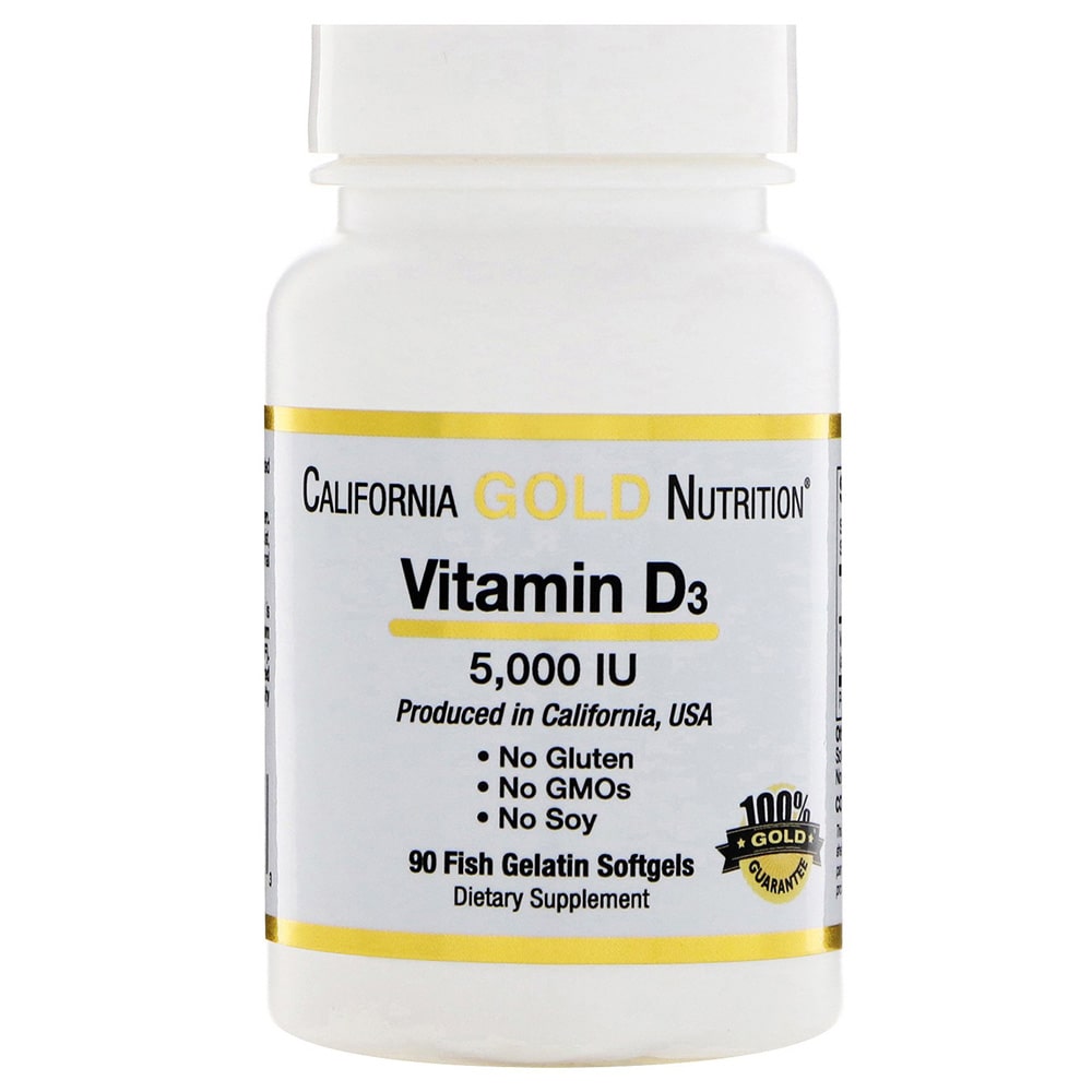 Вітамін D3 California Gold Nutrition Vitamin D3 125 mcg