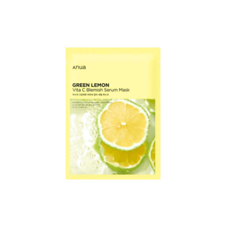 Освітлююча тканинна маска з вітаміном С Anua Green Lemon Vita C Blemish Serum Mask