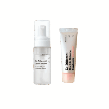 Міні-набір для очищення та захисту Dr.Different Zero Cleanser + Double Defense Sunblock SPF50+
