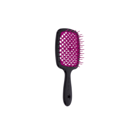 Міні щітка для волосся Janeke Small Superbrush The Original Italian Patent Black And Pink