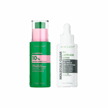 Набір серумів Nine Less з азелаїновою + молочною кислотою A-Control 10% Azelaic Acid Serum + Molecule-Clear 5% Lactic Acid Serum