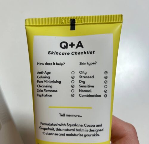 Гідрофільний бальзам Q+A Grapefruit Cleansing Balm photo review