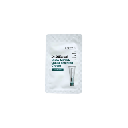 Семпл заспокійливого гель-крему з цинком і трипептидом міді Dr.Different Cica Metal Quick Soothing Cream Sample