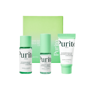 Набір мініатюр засобів з центеллою без олій PURITO Seoul Wonder Releaf Centella Mini Kit Unscented