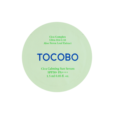 Семпл сонцезахисного серуму для чутливої шкіри Tocobo Cica Calming Sun Serum Sample SPF50+ PA++++