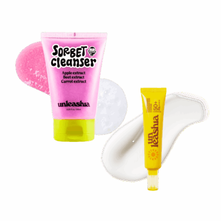 Набір для очищення та захисту шкіри UNLEASHIA Sorbet Cleanser & Banana Sun Serum
